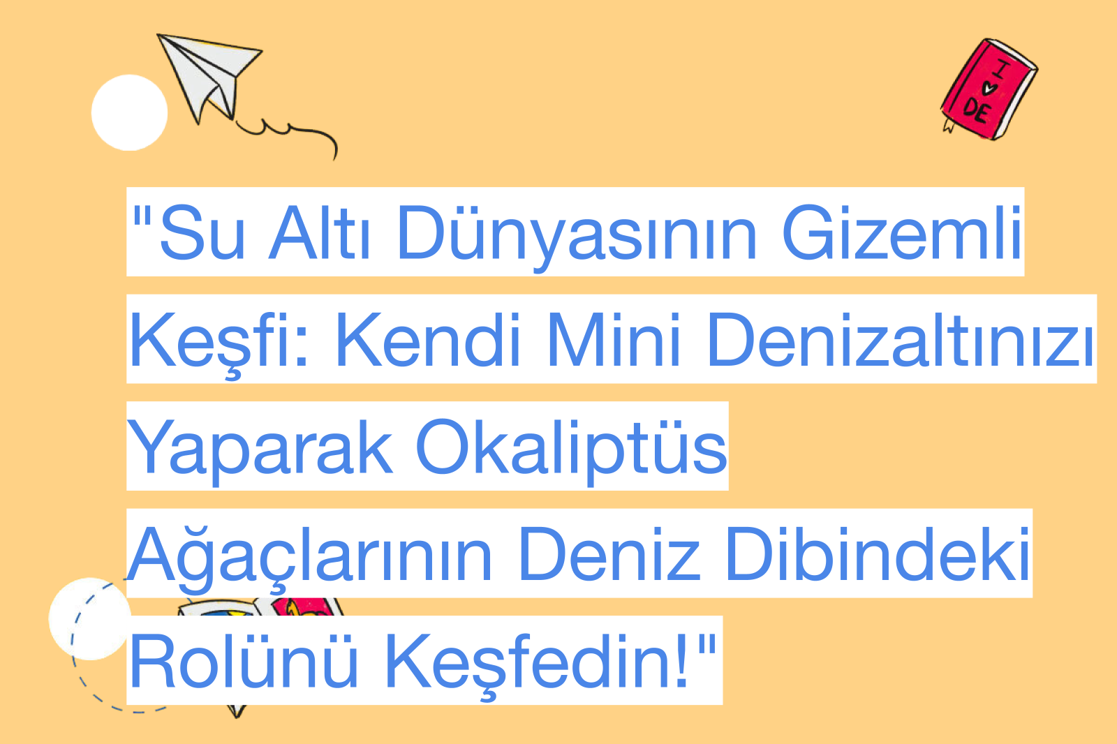 "Su Altı Dünyasının Gizemli Keşfi: Kendi Mini Denizaltınızı Yaparak Okaliptüs Ağaçlarının Deniz Dibindeki Rolünü Keşfedin!"