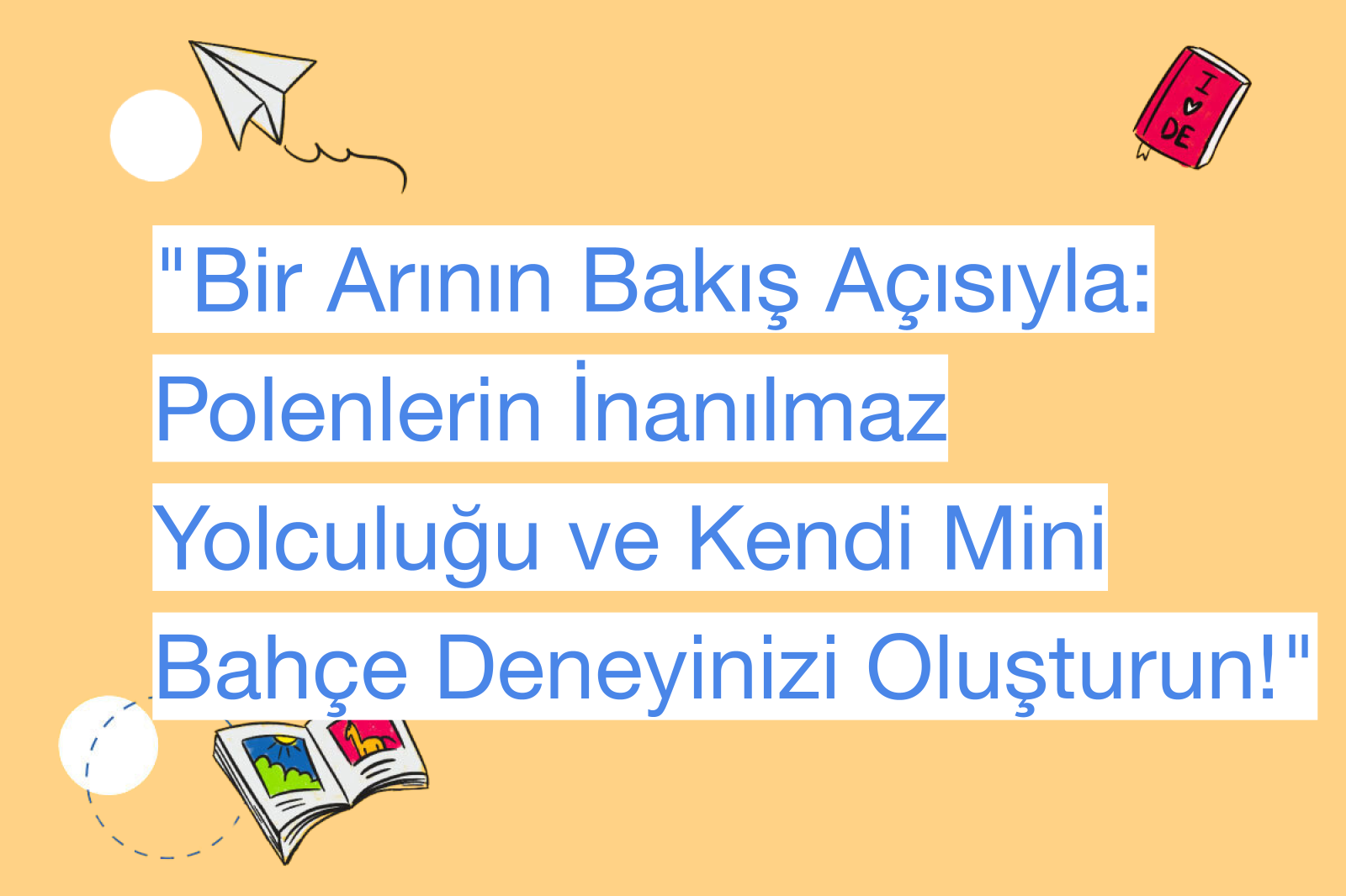 "Bir Arının Bakış Açısıyla: Polenlerin İnanılmaz Yolculuğu ve Kendi Mini Bahçe Deneyinizi Oluşturun!"