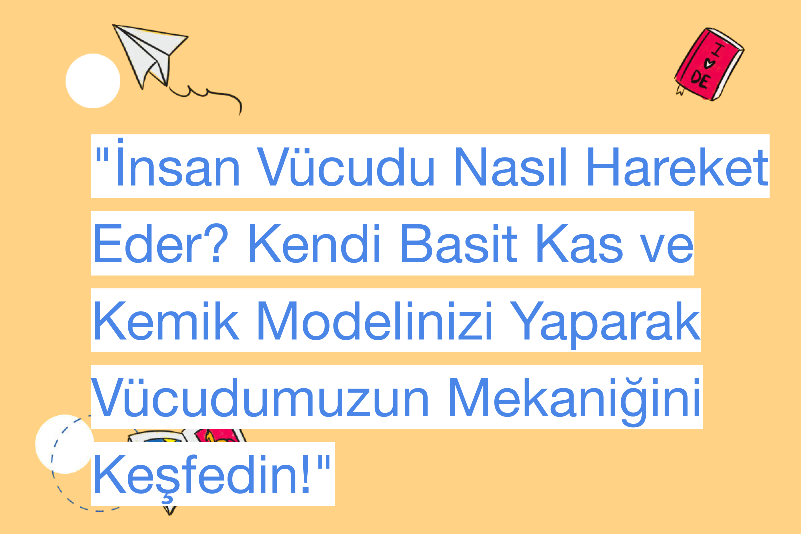 "İnsan Vücudu Nasıl Hareket Eder? Kendi Basit Kas ve Kemik Modelinizi Yaparak Vücudumuzun Mekaniğini Keşfedin!"