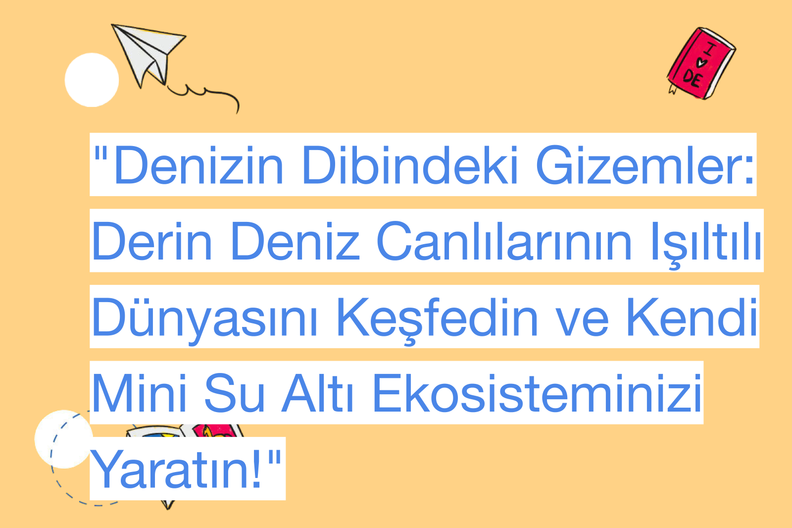 "Denizin Dibindeki Gizemler: Derin Deniz Canlılarının Işıltılı Dünyasını Keşfedin ve Kendi Mini Su Altı Ekosisteminizi Yaratın!"