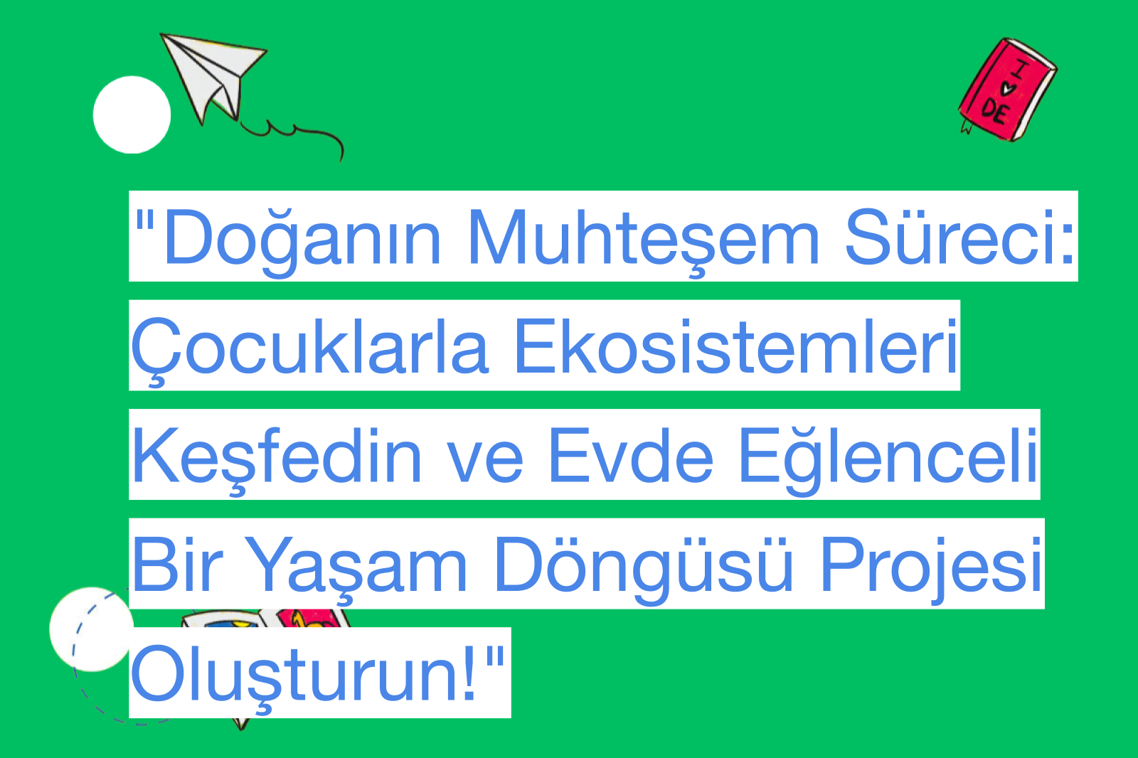 "Doğanın Muhteşem Süreci: Çocuklarla Ekosistemleri Keşfedin ve Evde Eğlenceli Bir Yaşam Döngüsü Projesi Oluşturun!"